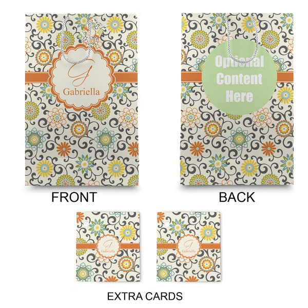 Swirls & Floral Large Gift Bag - Approval