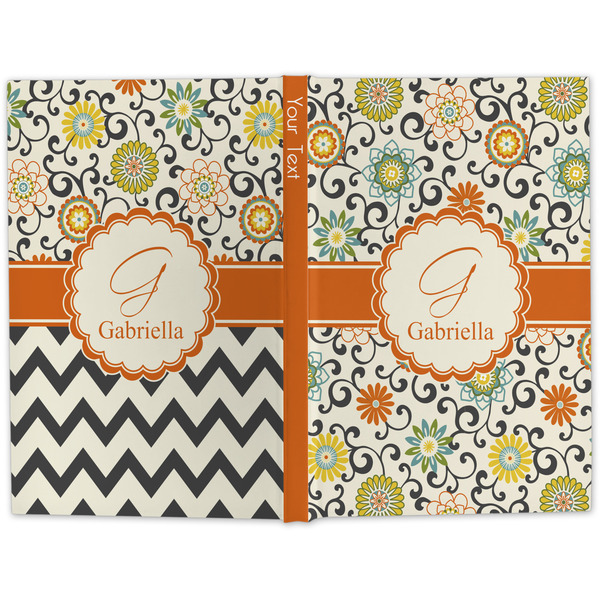 Swirls & Floral Large Hard Cover Journal - Apvl