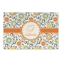 Swirls & Floral Large Rectangle Car Magnet (Personalized)