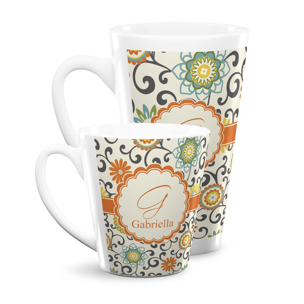 Swirls & Floral Latte Mugs Main