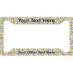 Swirls & Floral License Plate Frame (Personalized)