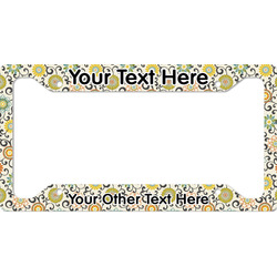 Swirls & Floral License Plate Frame - Style A (Personalized)