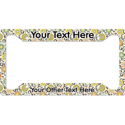 Swirls & Floral License Plate Frame (Personalized)
