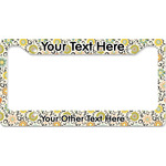 Swirls & Floral License Plate Frame - Style B (Personalized)