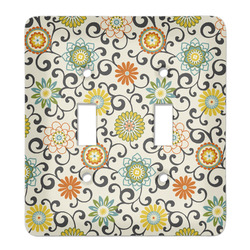 Swirls & Floral Light Switch Cover (2 Toggle Plate)