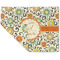 Swirls & Floral Linen Placemat - Folded Corner (double side)