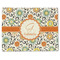 Swirls & Floral Single-Sided Linen Placemat - Single w/ Name and Initial