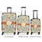 Swirls & Floral Luggage Bags all sizes - With Handle