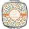 Swirls & Floral Compact Makeup Mirror (Personalized)