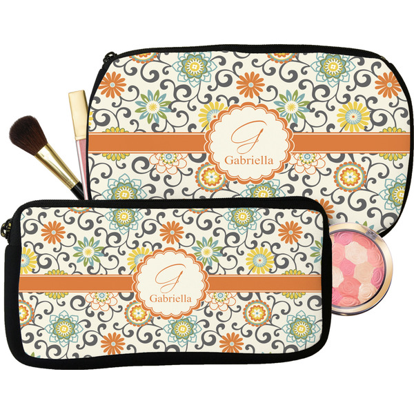 Swirls & Floral Makeup / Cosmetic Bags (Select Size)