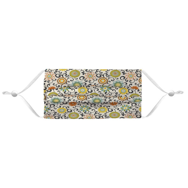 Swirls & Floral Mask - Pleated (new) APPROVAL