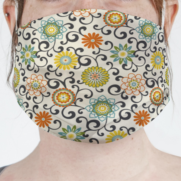 Custom Swirls & Floral Face Mask Cover