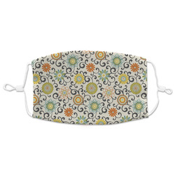 Swirls & Floral Adult Cloth Face Mask - XLarge