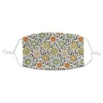 Swirls & Floral Adult Cloth Face Mask - Standard