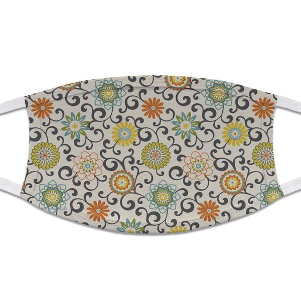 Custom Swirls & Floral Cloth Face Mask (T-Shirt Fabric)