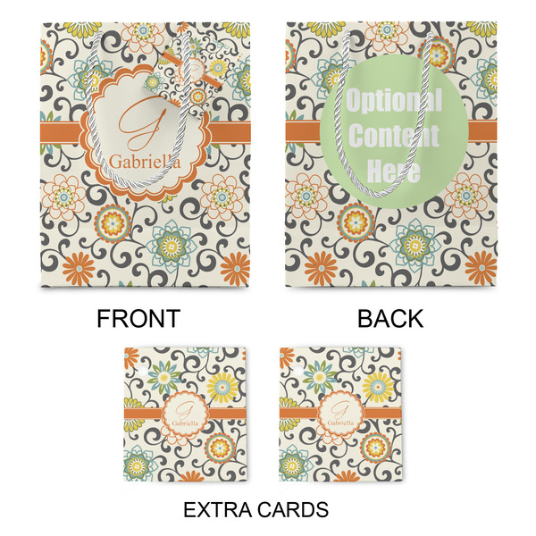 Swirls & Floral Medium Gift Bag - Approval