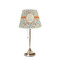 Swirls & Floral Poly Film Empire Lampshade - On Stand