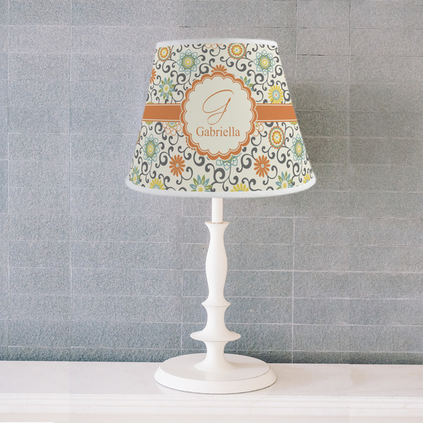 Swirls & Floral Poly Film Empire Lampshade - Lifestyle