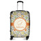 Swirls & Floral Suitcase - 24" Medium - Checked (Personalized)