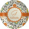 Swirls & Floral Melamine Plate 8 inches