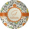 Swirls & Floral Melamine Plate (Personalized)