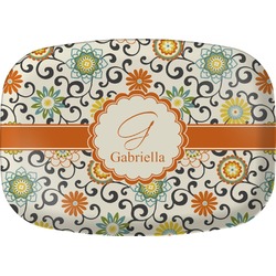 Swirls & Floral Melamine Platter (Personalized)