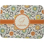 Swirls & Floral Memory Foam Bath Mat - 48"x36" (Personalized)