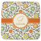 Swirls & Floral Memory Foam Bath Mat - 48"x48" (Personalized)