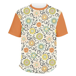 Swirls & Floral Men's Crew T-Shirt - Medium