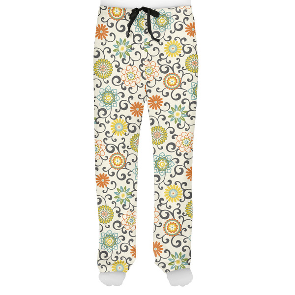 Swirls & Floral Men's Pjs Front - on model