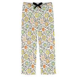 Swirls & Floral Mens Pajama Pants - S