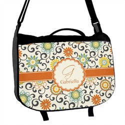 Swirls & Floral Messenger Bag (Personalized)