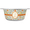 Swirls & Floral Stainless Steel Dog Bowl - Medium (Personalized)