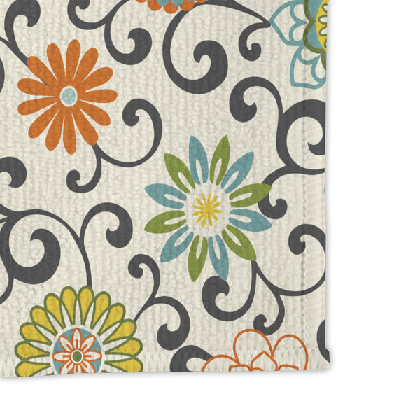 Swirls & Floral Microfiber Dish Rag - DETAIL