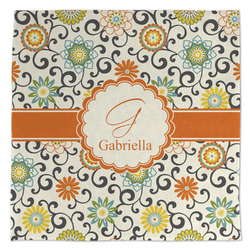 Swirls & Floral Microfiber Dish Towel (Personalized)