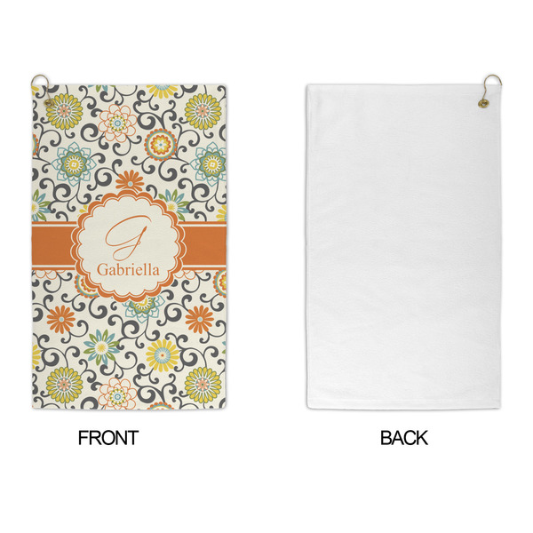 Swirls & Floral Microfiber Golf Towels - APPROVAL