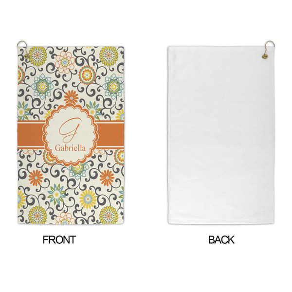 Swirls & Floral Microfiber Golf Towels - APPROVAL
