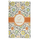 Swirls & Floral Microfiber Golf Towel (Personalized)