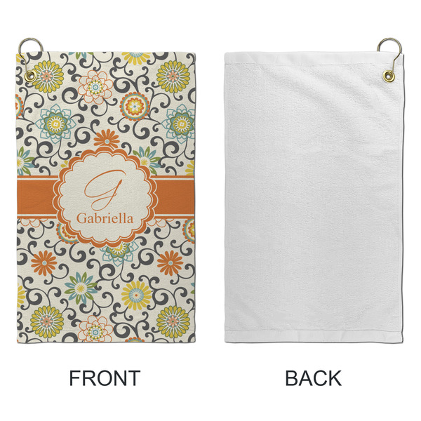 Swirls & Floral Microfiber Golf Towels - Small - APPROVAL