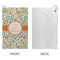 Swirls & Floral Microfiber Golf Towels - Small - APPROVAL