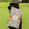 Swirls & Floral Microfiber Golf Towels - Small - LIFESTYLE