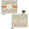 Swirls & Floral Microfleece Dog Blanket - Large- Front & Back