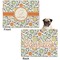 Swirls & Floral Microfleece Dog Blanket - Regular - Front & Back