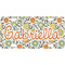 Swirls & Floral Mini / Bicycle License Plate (4 Holes) (Personalized)