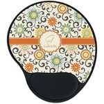 Swirls & Floral Mouse Pad with Wrist Support