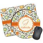 Swirls & Floral Mouse Pad (Personalized)