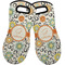 Swirls & Floral Neoprene Oven Mitts - Set of 2 w/ Name and Initial