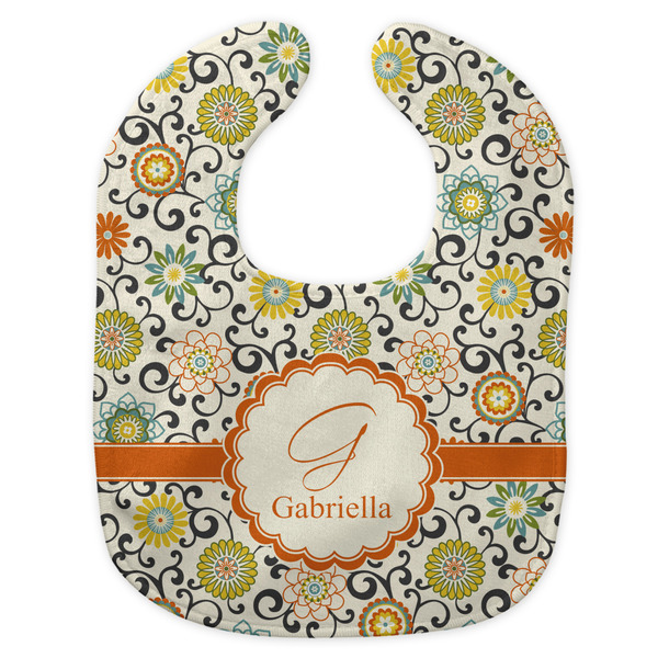 Swirls & Floral New Bib Flat Approval