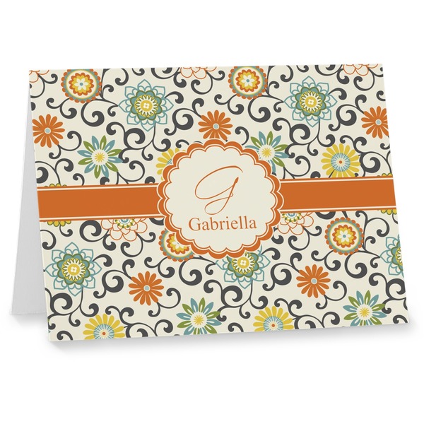 Custom Swirls & Floral Note cards (Personalized)