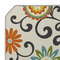 Swirls & Floral Octagon Placemat - Single front (DETAIL)